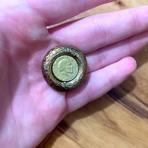 Gucci coin clip on earrings real metal